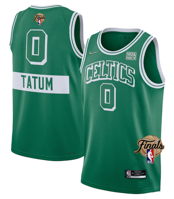 Personalized Men’s Boston Celtics #0 Jayson Tatum 2022 Green NBA Finals Stitched Jersey