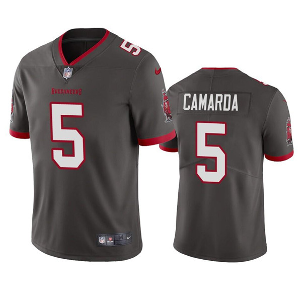 Personalized Men’s Tampa Bay Buccaneers #5 Jake Camarda Grey Untouchable Limited Stitched Jersey
