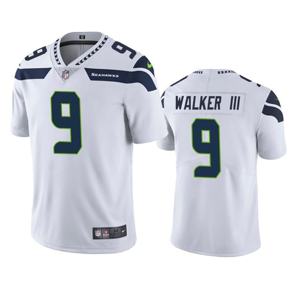 Personalized Men’s Seattle Seahawks #9 Kenneth Walker III White Untouchable Limited Stitched Jersey