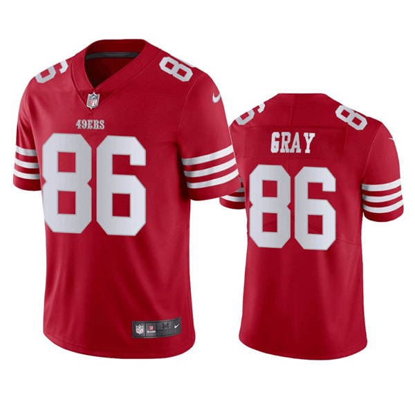 Personalized Men’s San Francisco 49ers #86 Danny Gray 2022 New Scarlet Untouchable Stitched Football Jersey