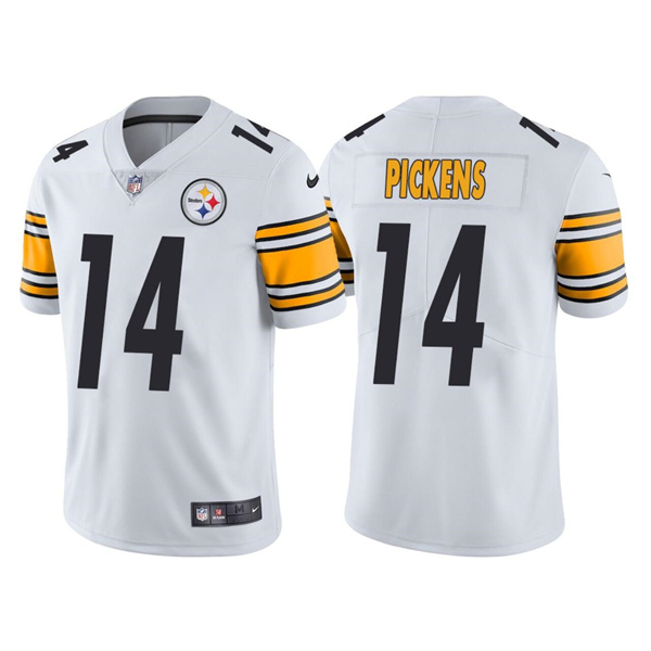 Personalized Men’s Pittsburgh Steelers #14 George Pickens White Untouchable Limited Stitched Jersey