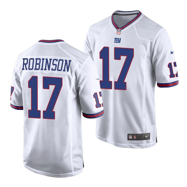 Personalized Men’s New York Giants #17 Wan’Dale Robinson White Color Rush Limited Stitched Jersey
