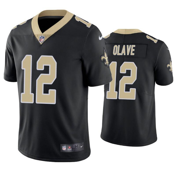 Personalized Men’s New Orleans Saints #12 Chris Olave Black Limited Stitched Jersey