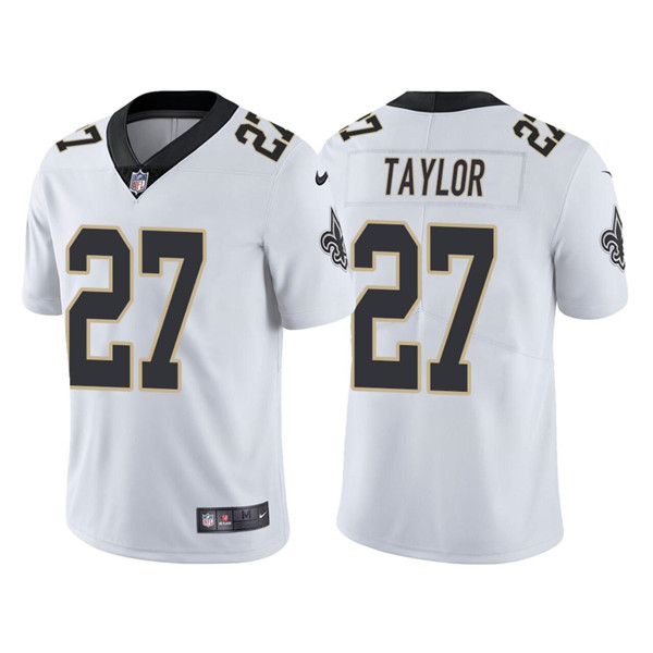 Personalized Men’s New Orleans Saints #27 Alontae Taylor White Limited Stitched Jersey