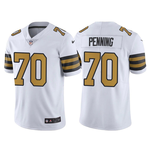 Personalized Men’s New Orleans Saints #70 Trevor Penning White Color Rush Limited Stitched Jersey