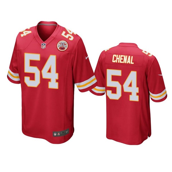 Personalized Men’s Kansas City Chiefs #54 Leo Chenal Red Stitched Football Jersey
