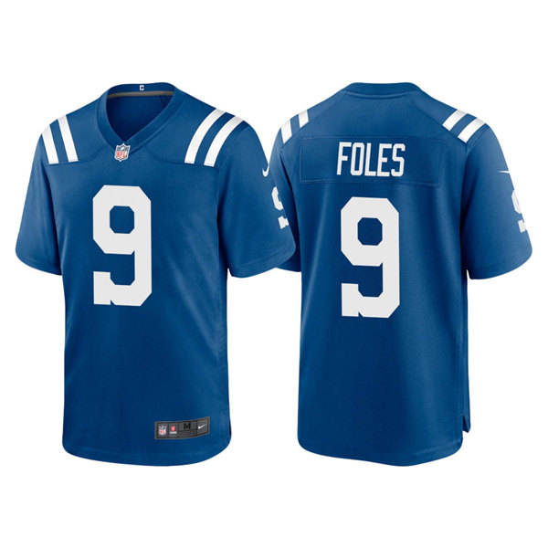 Personalized Men’s Indianapolis Colts #9 Nick Foles Royal Stitched Game Jerseys