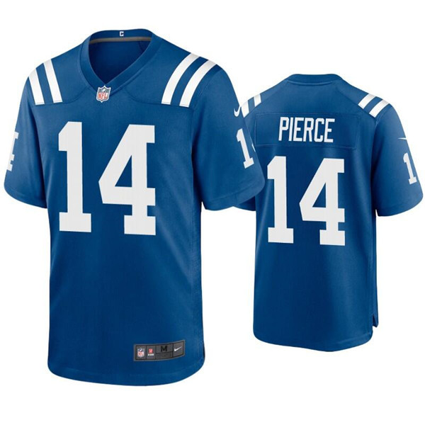 Personalized Men’s Indianapolis Colts #14 Alec Pierce Blue Stitched Football Jersey