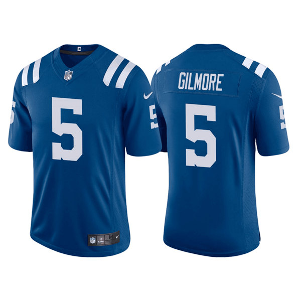 Personalized Men’s Indianapolis Colts #5 Stephon Gilmore Blue Stitched Football Jerseys