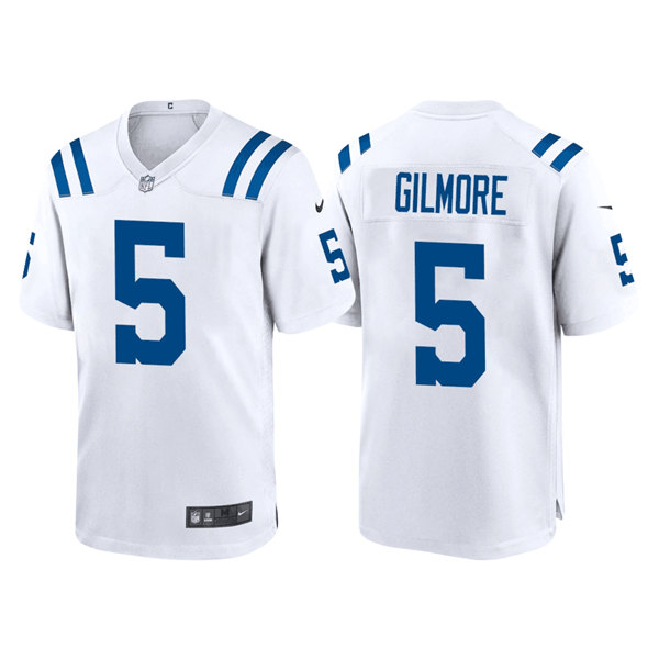 Personalized Men’s Indianapolis Colts #5 Stephon Gilmore White Stitched Football Jersey