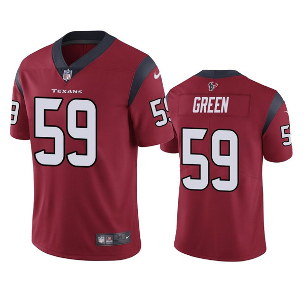 Personalized Men’s Houston Texans #59 Kenyon Green Red Untouchable Limited Stitched Jersey