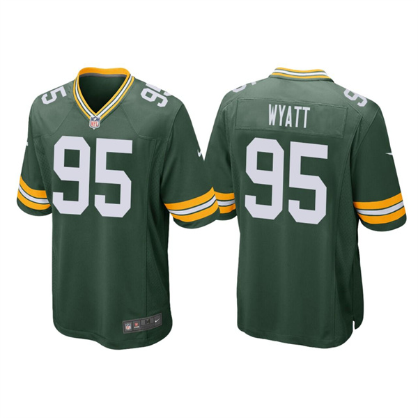 Personalized Men’s Green Bay Packers #95 Devonte Wyatt Green Stitched Football Jersey