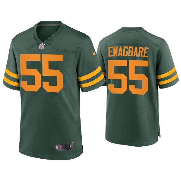 Personalized Men’s Green Bay Packers #55 Kingsley Enagbare Green Stitched Football Jersey