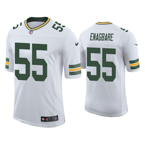 Personalized Men’s Green Bay Packers #55 Kingsley Enagbare White Stitched Football Jersey