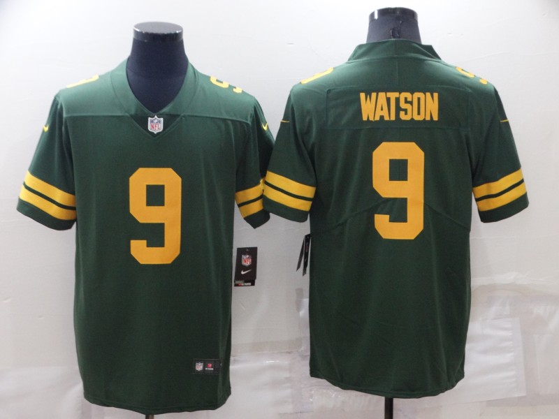 Personalized Men’s Green Bay Packers #9 Christian Watson Green Legend Stitched Football Jersey