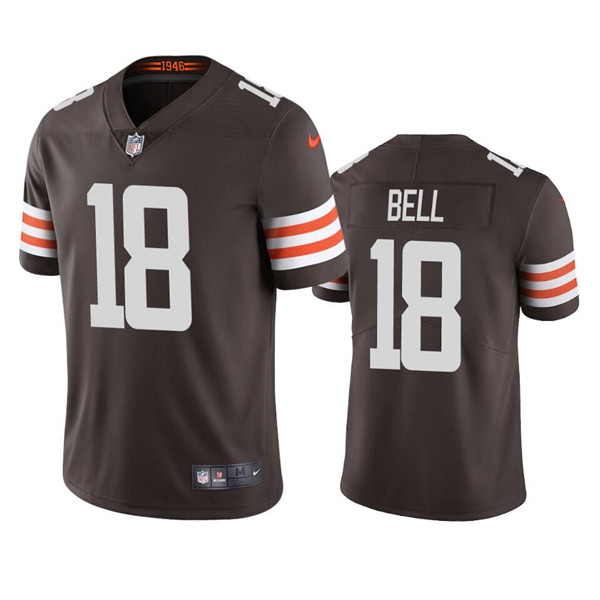 Personalized Men’s Cleveland Browns #18 David Bell Brown Untouchable Limited Stitched Jersey