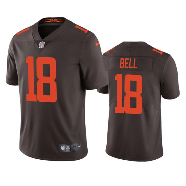 Personalized Men’s Cleveland Browns #18 David Bell Brown Untouchable Limited Stitched Jerseys