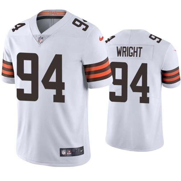 Personalized Men’s Cleveland Browns #94 Alex Wright White Untouchable Limited Stitched Jersey