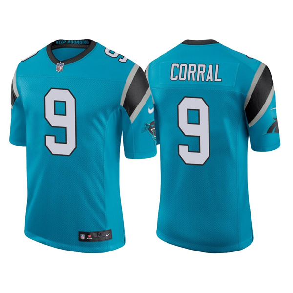 Personalized Men’s Carolina Panthers #9 Matt Corral 2022 Blue Stitched Jersey