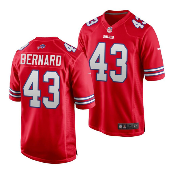 Personalized Men’s Buffalo Bills #43 Terrel Bernard Red Stitched Jersey