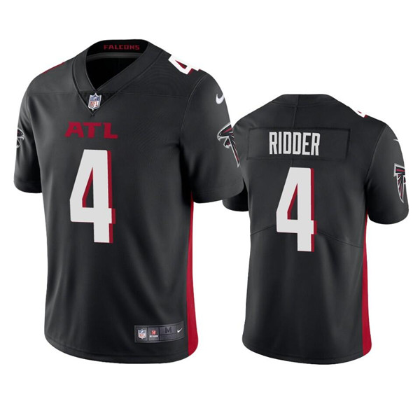 Personalized Men’s Atlanta Falcons #4 Desmond Ridder Black Untouchable Limited Stitched Jersey