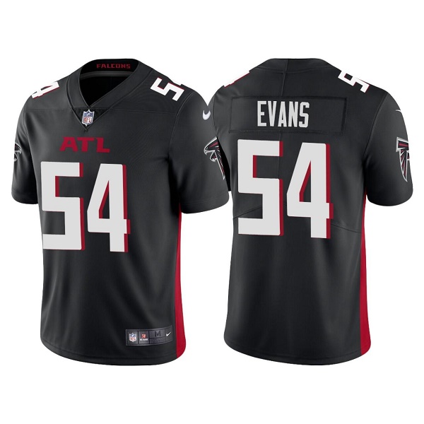 Personalized Men’s Atlanta Falcons #54 Rashaan Evans Black Untouchable Limited Stitched Jersey