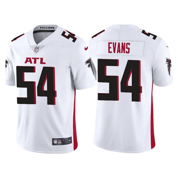 Personalized Men’s Atlanta Falcons #54 Rashaan Evans White Untouchable Limited Stitched Jersey