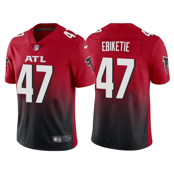 Personalized Men’s Atlanta Falcons #47 Arnold Ebiketie Red Black Untouchable Limited Stitched Jersey