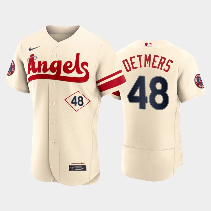 Personalized Men’s Los Angeles Angels #48 Reid Detmers 2022 Cream City Connect Flex Base Stitched Jersey