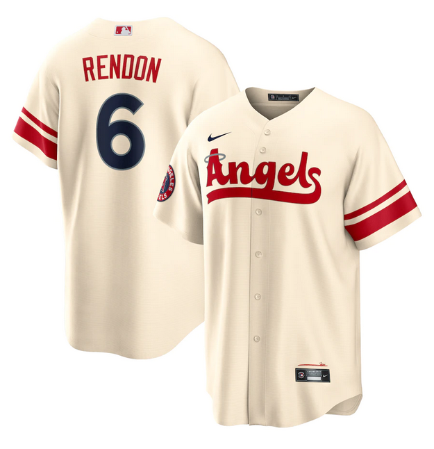 Personalized Men’s Los Angeles Angels #6 Anthony Rendon 2022 Cream City Connect Cool Base Stitched Jersey
