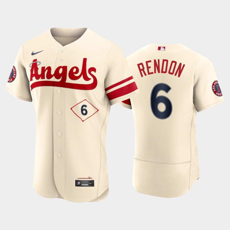 Personalized Men’s Los Angeles Angels #6 Anthony Rendon 2022 Cream City Connect Flex Base Stitched Jersey