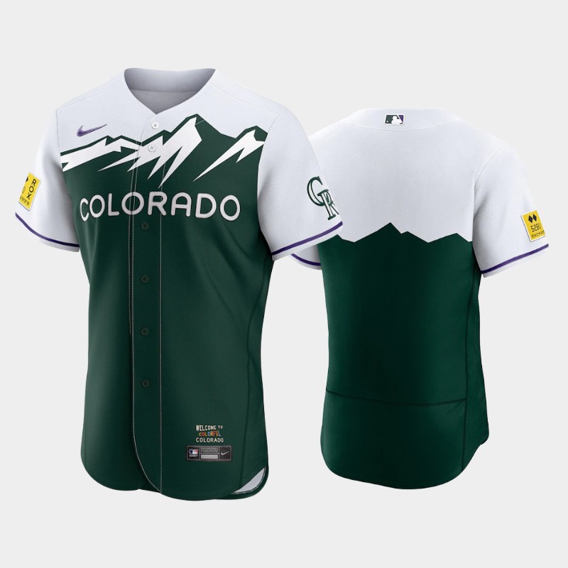 Personalized Men’s Colorado Rockies Blank 2022 Green City Connect Flex Base Stitched Jersey