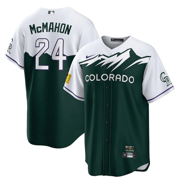 Personalized Men’s Colorado Rockies #24 Ryan McMahon 2022 Green City Connect Stitched Baseball Jersey