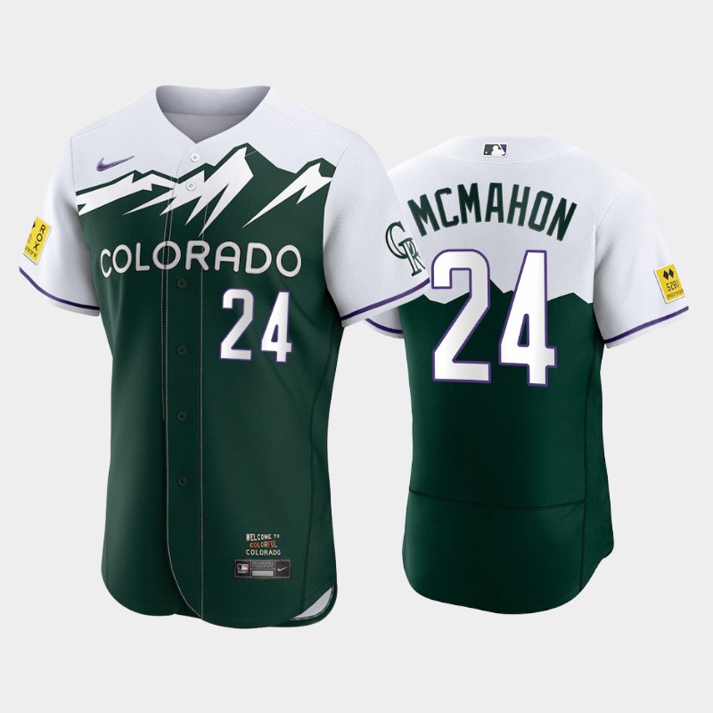 Personalized Men’s Colorado Rockies #24 Ryan McMahon 2022 Green City Connect Flex Base Stitched Jersey