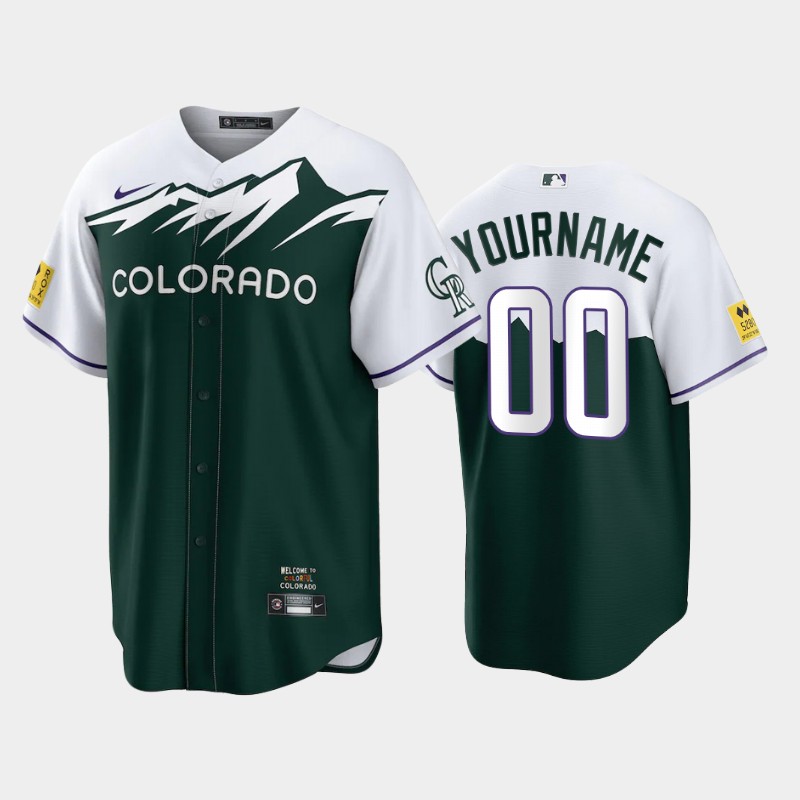 Personalized Men’s Colorado Rockies Active Player 2022 Green City Connect Stitched Baseball Jersey