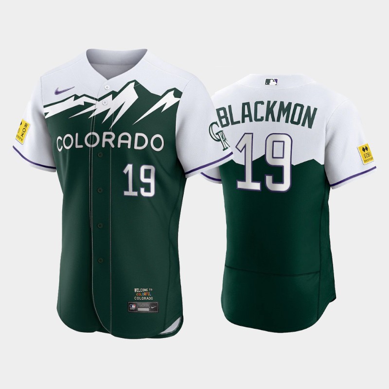 Personalized Men’s Colorado Rockies #19 Charlie Blackmon 2022 Green City Connect Flex Base Stitched Jersey
