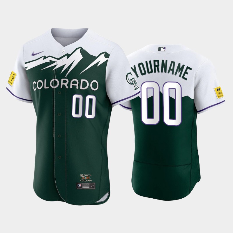 Personalized Men’s Colorado Rockies Active Player 2022 Green City Connect Flex Base Stitched Jersey