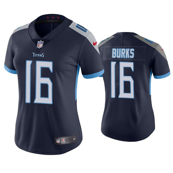 Personalized Women’s Tennessee Titans #16 Treylon Burks Navy Untouchable Limited Stitched Football Jersey(Run Small)
