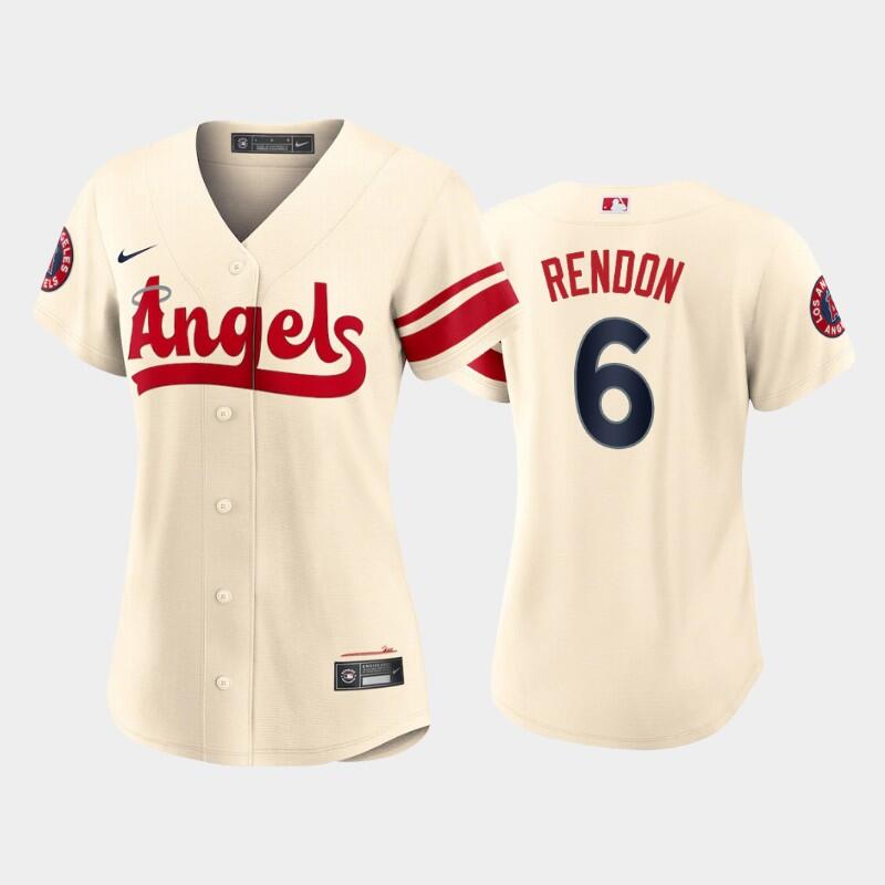 Personalized Women’s Los Angeles Angels #6 Anthony Rendon 2022 Cream City Connect Stitched Baseball Jersey(Run Small)