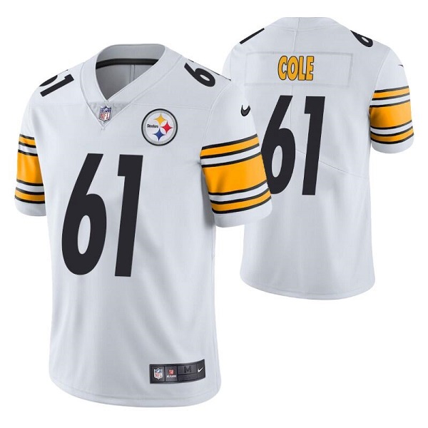 Personalized Men’s Pittsburgh Steelers #61 Mason Cole White Untouchable Limited Stitched Jersey