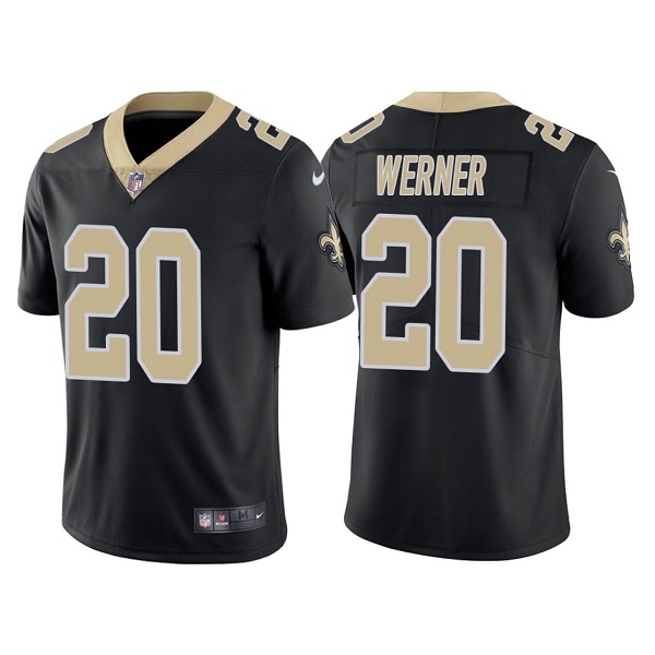 Personalized Men’s New Orleans Saints #20 Pete Werner Black Limited Stitched Jersey