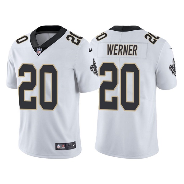 Personalized Men’s New Orleans Saints #20 Pete Werner White Limited Stitched Jersey