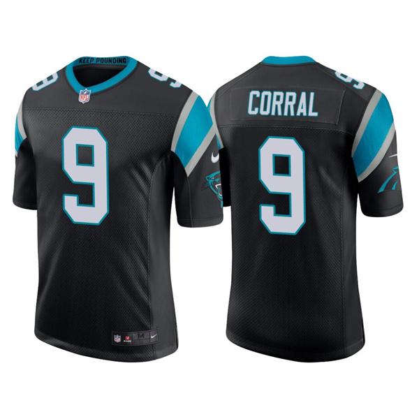 Personalized Men’s Carolina Panthers #9 Matt Corral 2022 Black Stitched Jersey