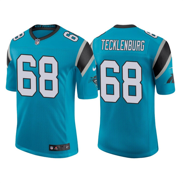 Personalized Men’s Carolina Panthers #68 Sam Tecklenburg 2022 Blue Stitched Game Jersey