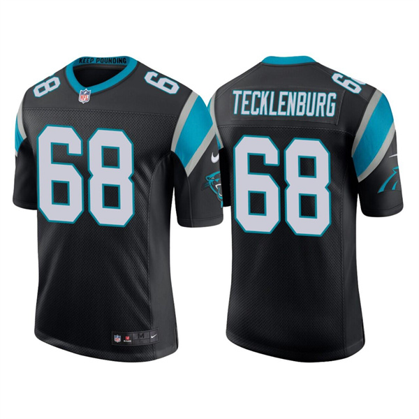 Personalized Men’s Carolina Panthers #68 Sam Tecklenburg 2022 Black Stitched Game Jersey