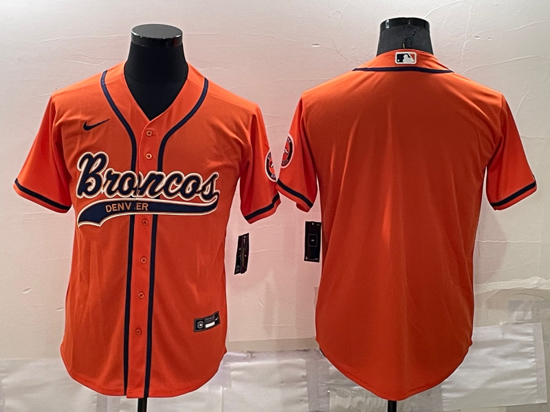 Personalized Men’s Denver Broncos Blank Orange Stitched Jersey