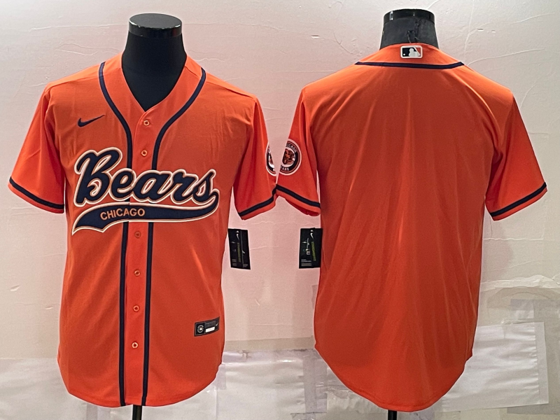 Personalized Men’s Chicago Bears Blank Orange Stitched Jersey
