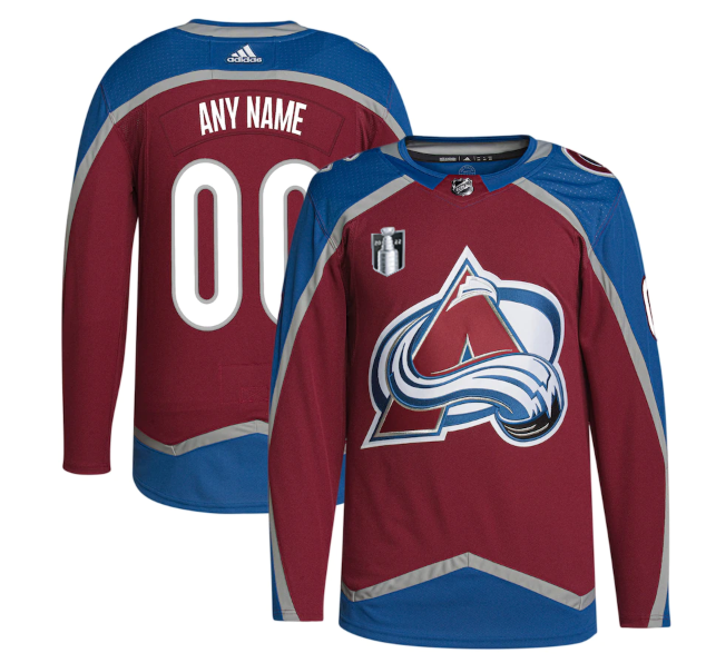 Personalized Men’s Colorado Avalanche 2022 Burgundy Stanley Cup Final Patch Stitched Jersey