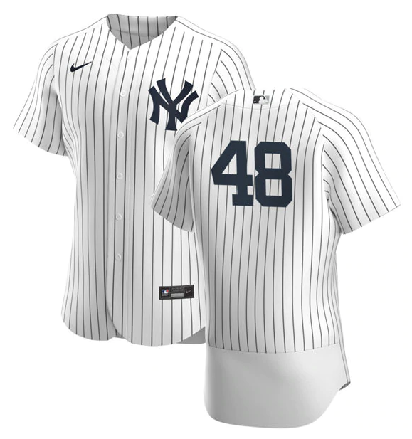 Personalized Men’s New York Yankees #48 Anthony Rizzo White Flex Base Stitched Baseball Jersey