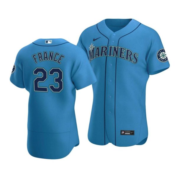 Personalized Men’s Seattle Mariners #23 Ty France Royal Flex Base Stitched Jersey